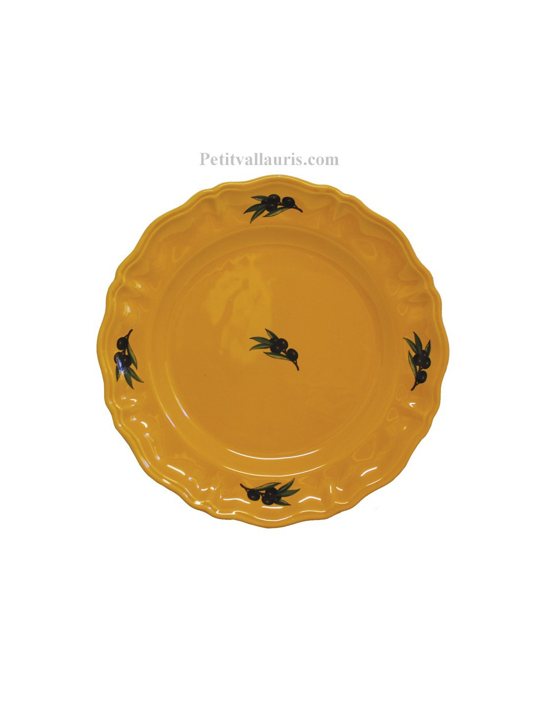 service d' assiette plate peinte couleur pastels "Julie " : Vaisselle, verres