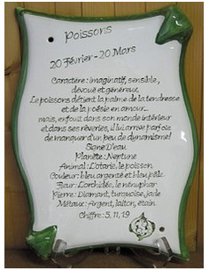 Plaque parchemin Horoscope en céramique (Le Petit Vallauris)