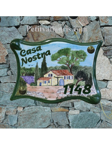 Plaque parchemin pour maison décor personnalisé Bastide Provençale