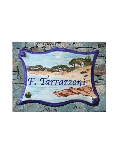 Plaque parchemin pour maison décor personnalisé Palombaggia Corse