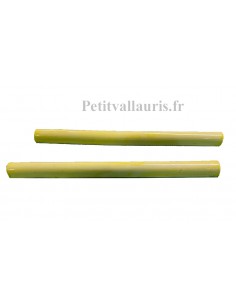 Listel de finition en faïence modèle demi-rond maxi 39,5 cm émaillé couleur unie jaune