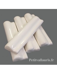 Listel-bordure modèle corniche en faience émaillé uni blanc brillant