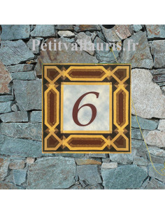 Plaque pour maison en céramique taille 15x15 d'après fichier numérique fournit par le client