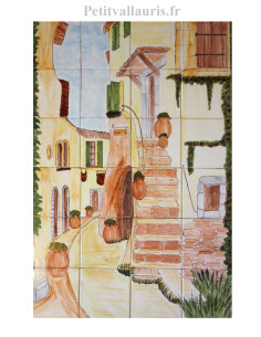 Fresque murale sur carreaux...
