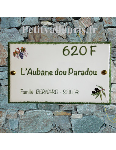 Plaque de maison modèle rectangle en...