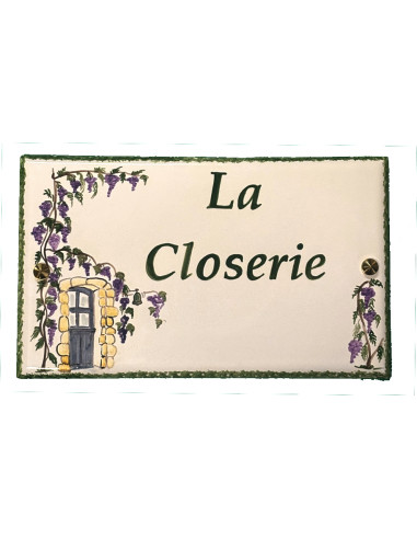 Plaque rectangulaire pour maison en...
