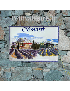 Plaque céramique 15x20 décorative motif paysage avec personnalisation
