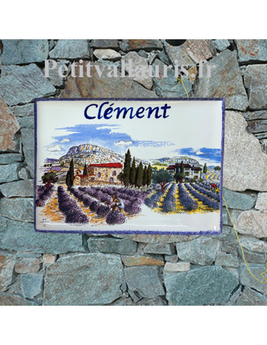 Plaque céramique 15x20 décorative motif paysage avec personnalisation