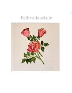 Carreau en faience blanche...