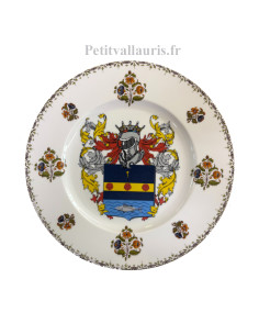 Assiette en porcelaine avec photo ou écusson personnalisée