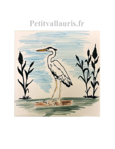 Carreau mural en faience...