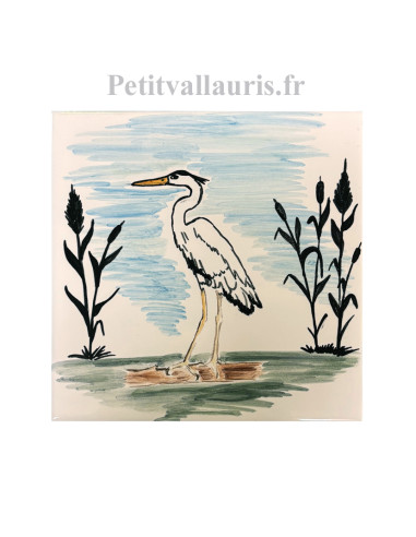 Carreau mural en faience blanche...