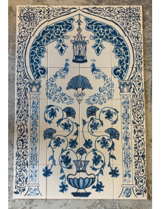 Décor sur carrelage mural motifs sérigraphie céramique d'après modèle fichiers client