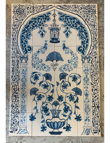 Décor sur carrelage mural motifs sérigraphie céramique d'après modèle fichiers client