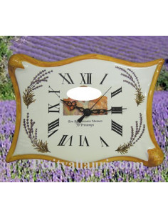 Horloge d'Anniversaire modèle Parchemin Lavande avec photo
