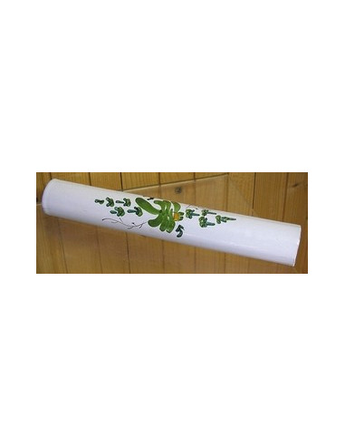 Listel large ou corniche émaillée fleur verte
