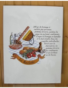 Carreau décor La Raclette 14 x 23 cm