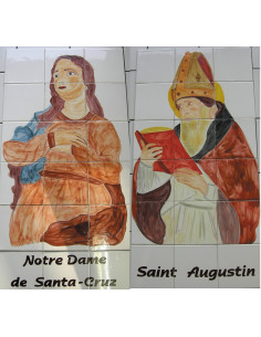 Fresque murale sur carreau en faïence décor Saints pour Chapelle