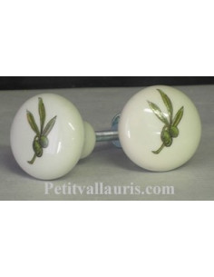 Bouton de tiroir meuble décor Olives (diamètre 30 mm)