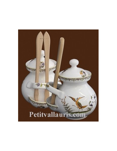 Pot à cornichons décor Tradition Vieux Moustiers polychrome