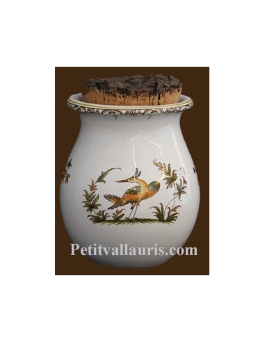 Pot à herbes de provence décor Tradition Vieux Moustiers polychrome