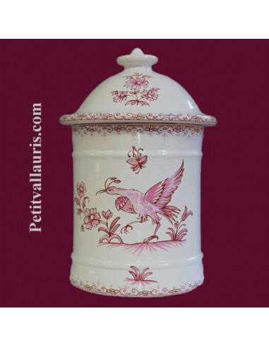 Pot de Salle de bain modèle Uho n° 2 Décor Tradition Vieux Moustiers rose
