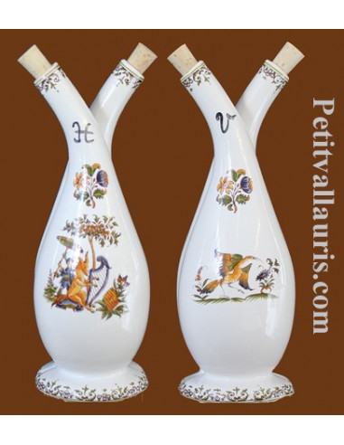 Huilier double décor Tradition Vieux Moustiers polychrome