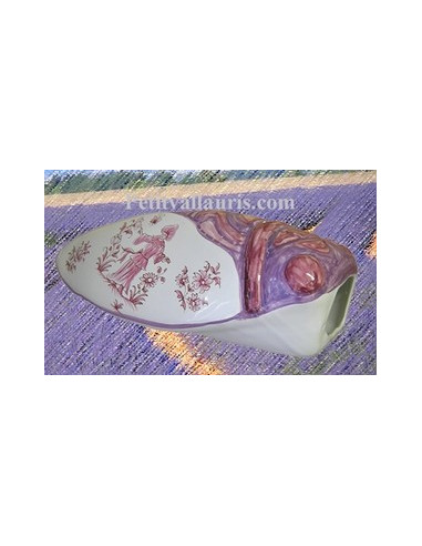 Cigale faïence céramique décor Tradition Vieux Moustiers rose (T.5)