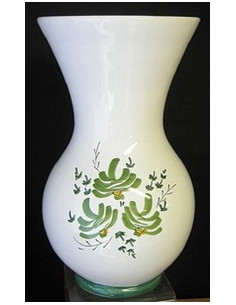 Vase Nadine en faïence décor Fleuri vert Taille 1