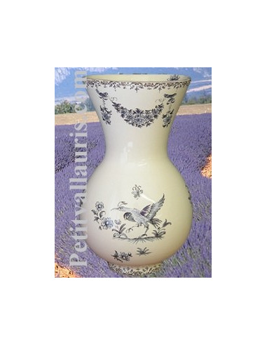 Vase Nadine Taille 1 en faïence décor Tradition Vieux Moustiers polychrome