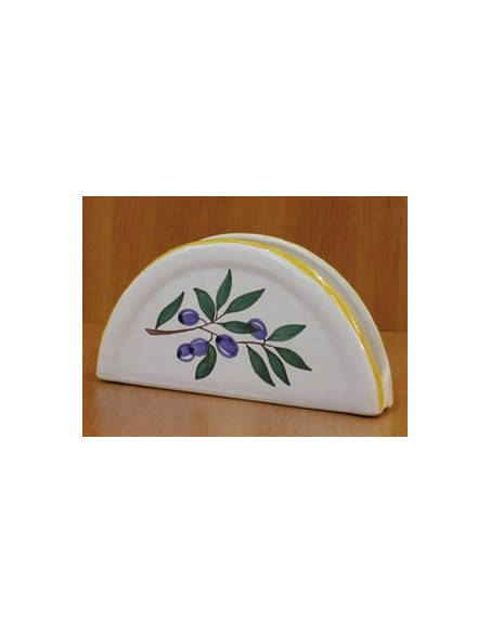Porte serviette de table décor couleur provençal et olives