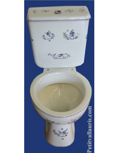 Toilettes-WC décor Tradition Vieux Moustiers bleu