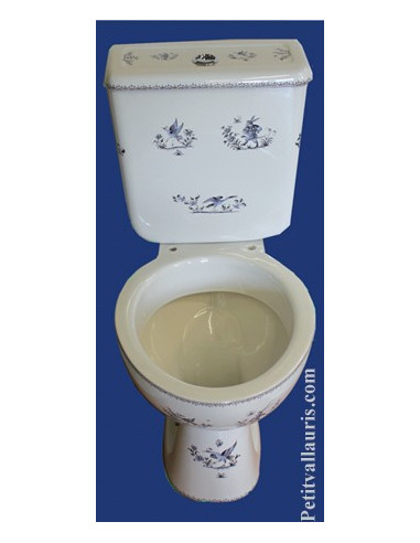 Toilettes-WC décor Tradition Vieux Moustiers bleu