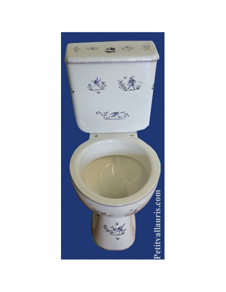 Toilettes-WC décor Tradition Vieux Moustiers bleu