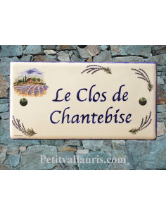 Plaque pour maison en céramique décor Provençal