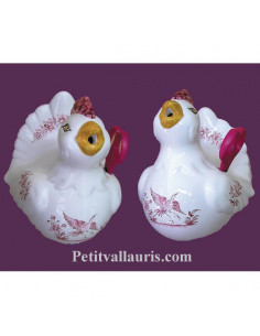 Distributeur de ficelle Cocotte décor Tradition Vieux Moustiers rose