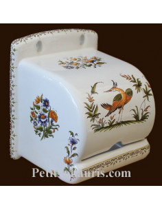 Dérouleur de papier toilette décor Tradition Vieux Moustiers polychrome