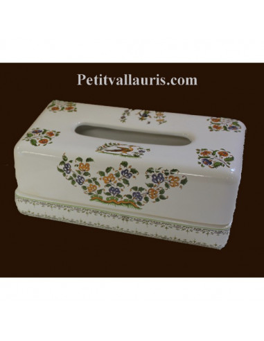 Boîte à mouchoirs papier décor Tradition Vieux Moustiers polychrome