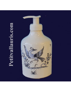 Distributeur de savon liquide décor Tradition Vieux Moustiers bleu