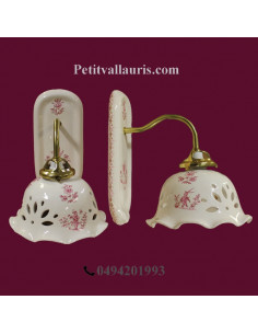 Applique modèle Col de cygne décor Tradition Vieux Moustiers rose