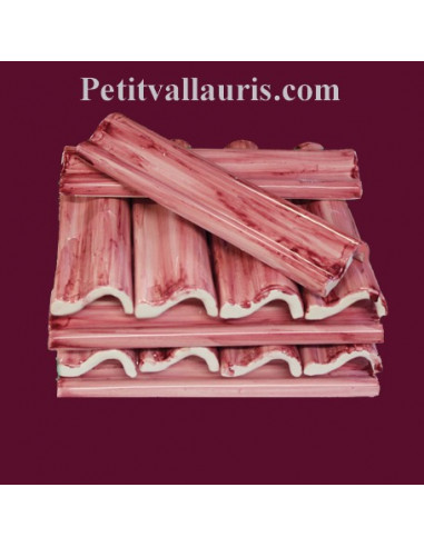 Listel ou corniche émaillée couleur rose