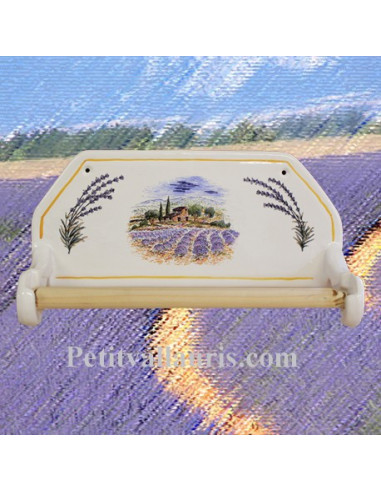 Dérouleur de papier essuie-tout mural décor Provence & Lavande