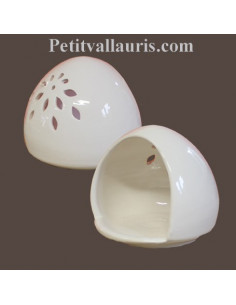 Cache porte éponge émaillé blanc uni