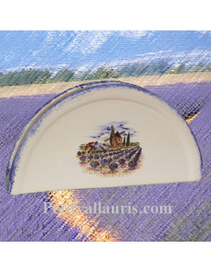Porte serviette de table décors motifs paysage lavande