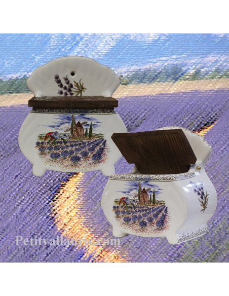 Boîte à sel décor Paysage de Provence