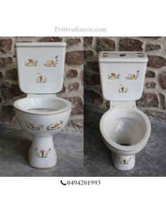 Toilettes-WC décor Tradition Vieux Moustiers polychrome