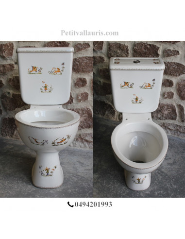 Toilettes-WC décor Tradition Vieux Moustiers polychrome