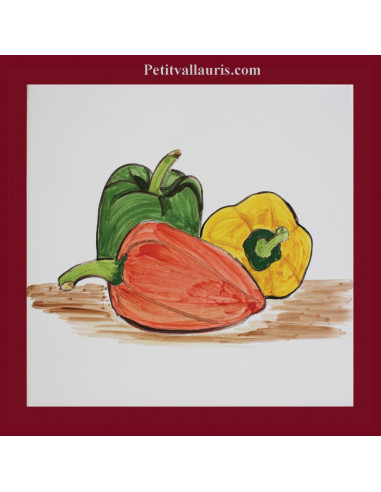Set De Décorations Cuisine En Faïence - Fruits, Légumes Et Poissons, Motifs Mignons