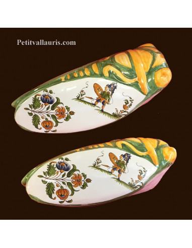 Cigale faïence céramique décor Tradition Vieux Moustiers polychrome (T.2)