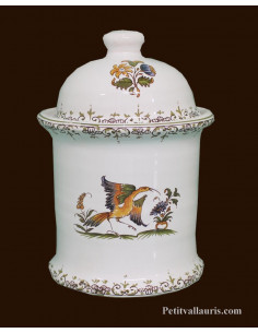 Pot de cheminée rond décor Tradition Vieux Moustiers polychrome taille 2